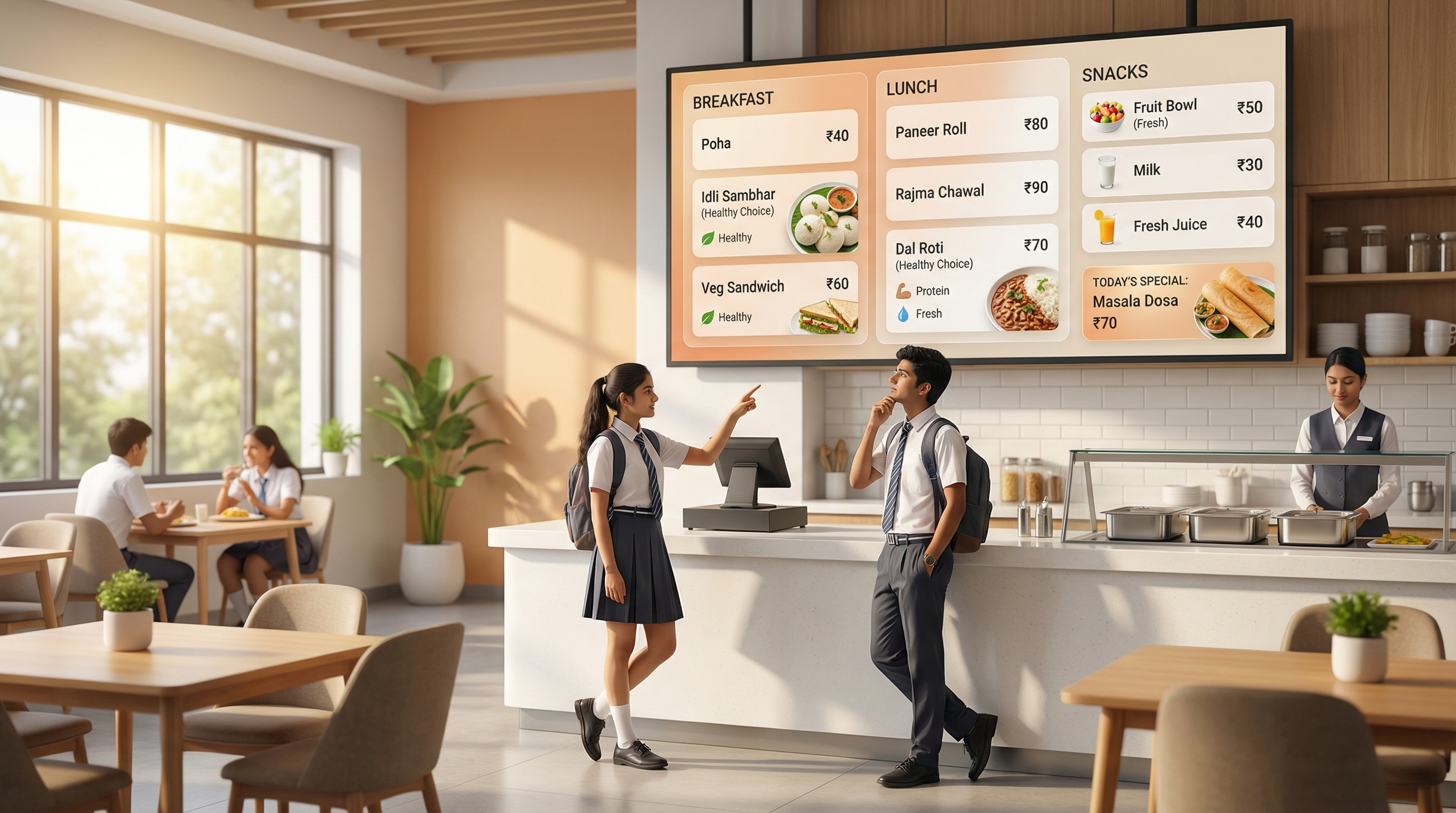Cafeteria Digital Menus