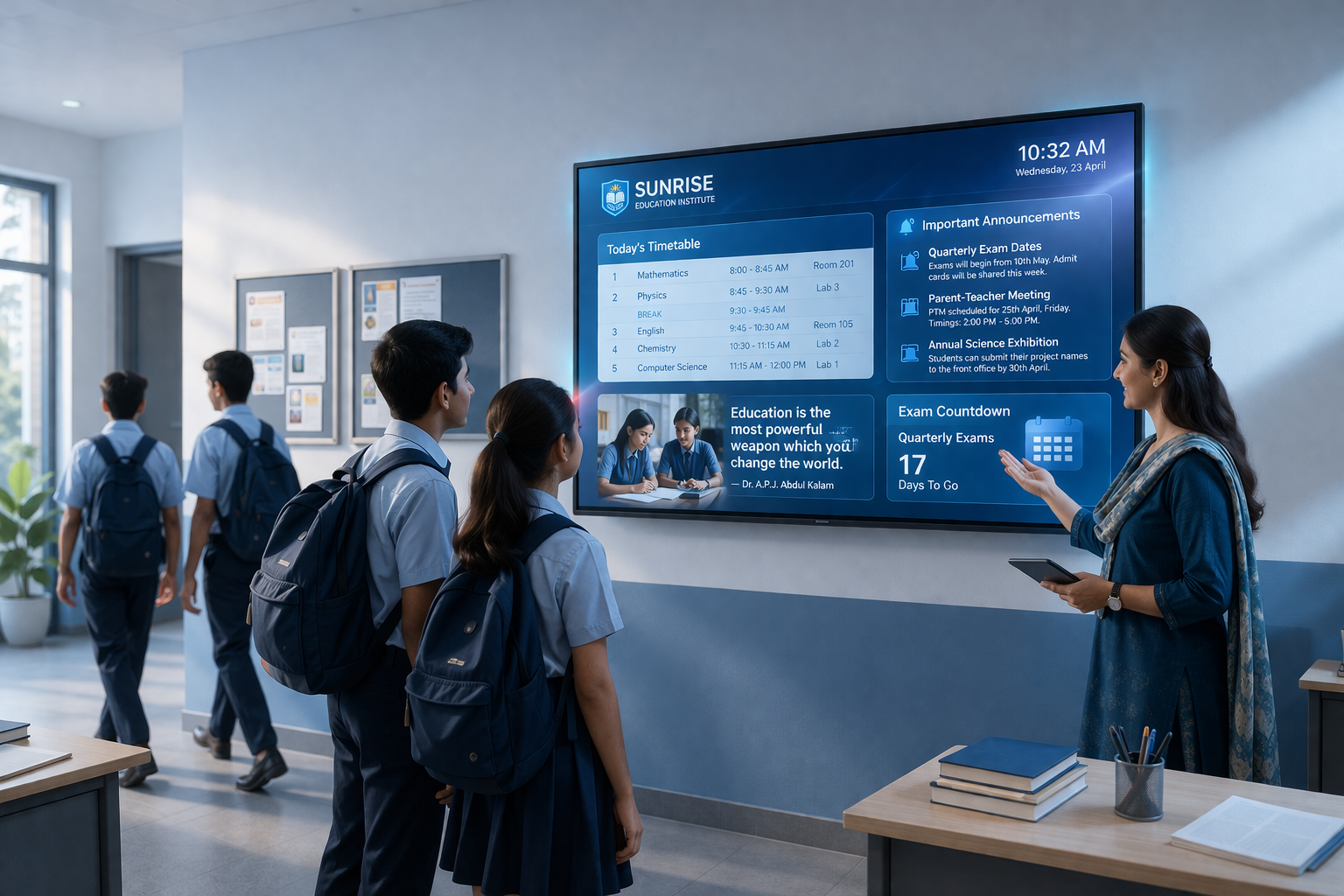 Upgrade campus communication with smart digital displays